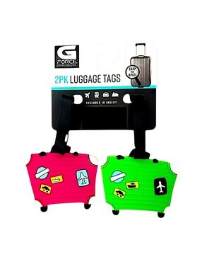 G/FORE Kids 2-Pack Luggage Tags - Pink & Green